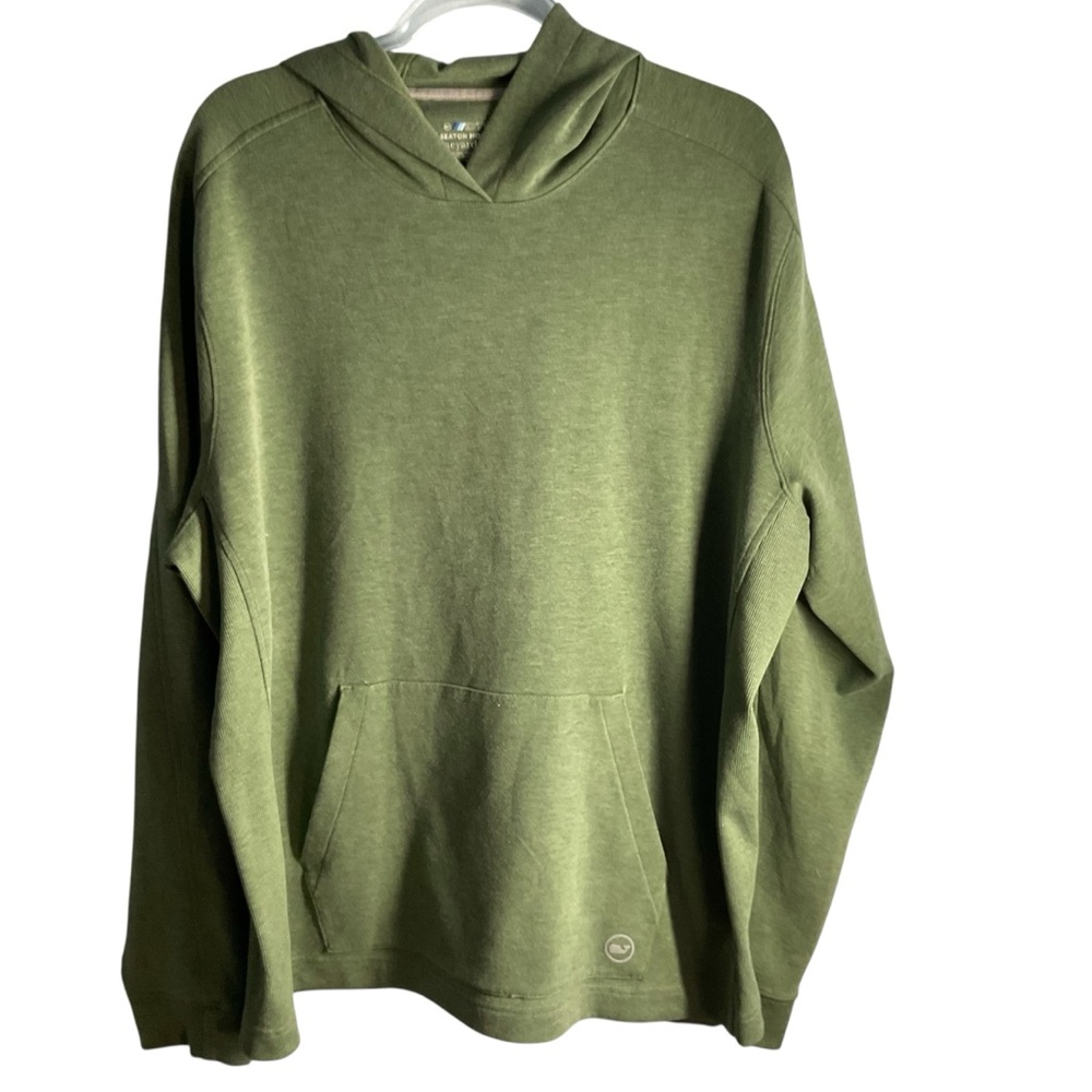 Vineyard Vines Seaton Hoodie Men's Sz XL Green Pullover Lightweight Fleece